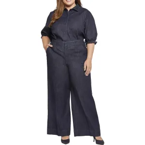 NYDJ Damen Plus Mona Stretch Denim Weitbeinjeans