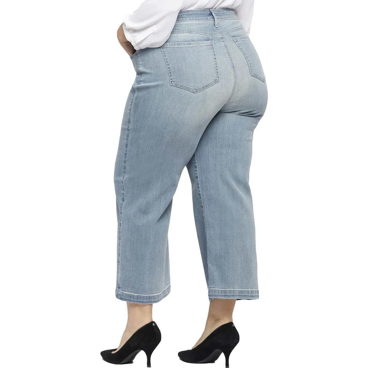 NYDJ Damen Plus Teresa Denim Weitbeinjeans