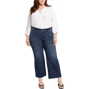 NYDJ Damen Plus Teresa Stretch Denim Weitbeinjeans