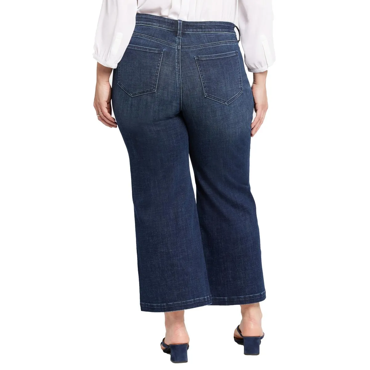 NYDJ Damen Plus Teresa Stretch Denim Weitbeinjeans