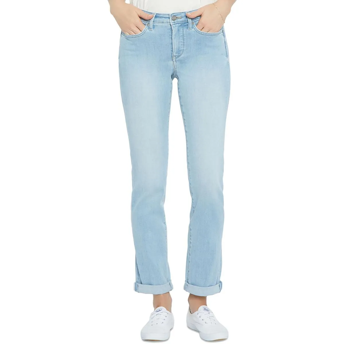 NYDJ Damen Sheri Jeans mit umgeschlagenem Bund und Stretch-Einsatz
