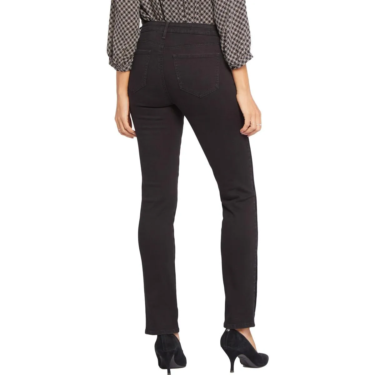 NYDJ Damen Sheri Samtbesatz High Rise Slim Jeans