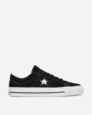 One Star Pro Nubuck-Leder-Sneakers Schwarz