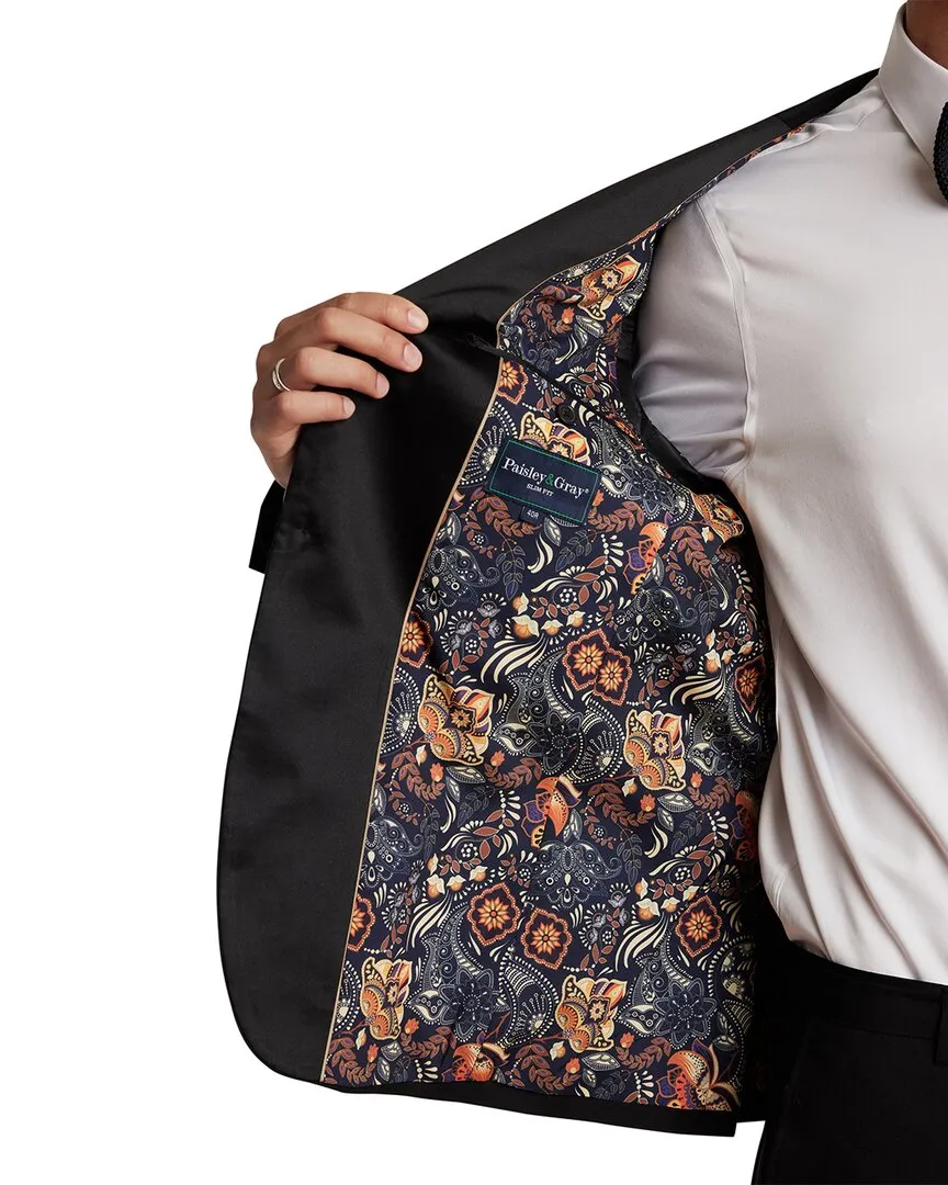 Paisley & Grauer Grosvenor Peak Slim Fit Smokingjacke