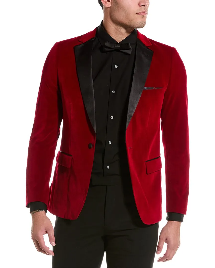 Paisley & Grauer Osborne Slim Fit Samtjacke