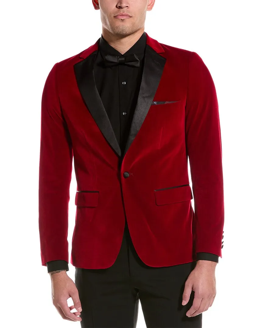 Paisley & Grauer Osborne Slim Fit Samtjacke