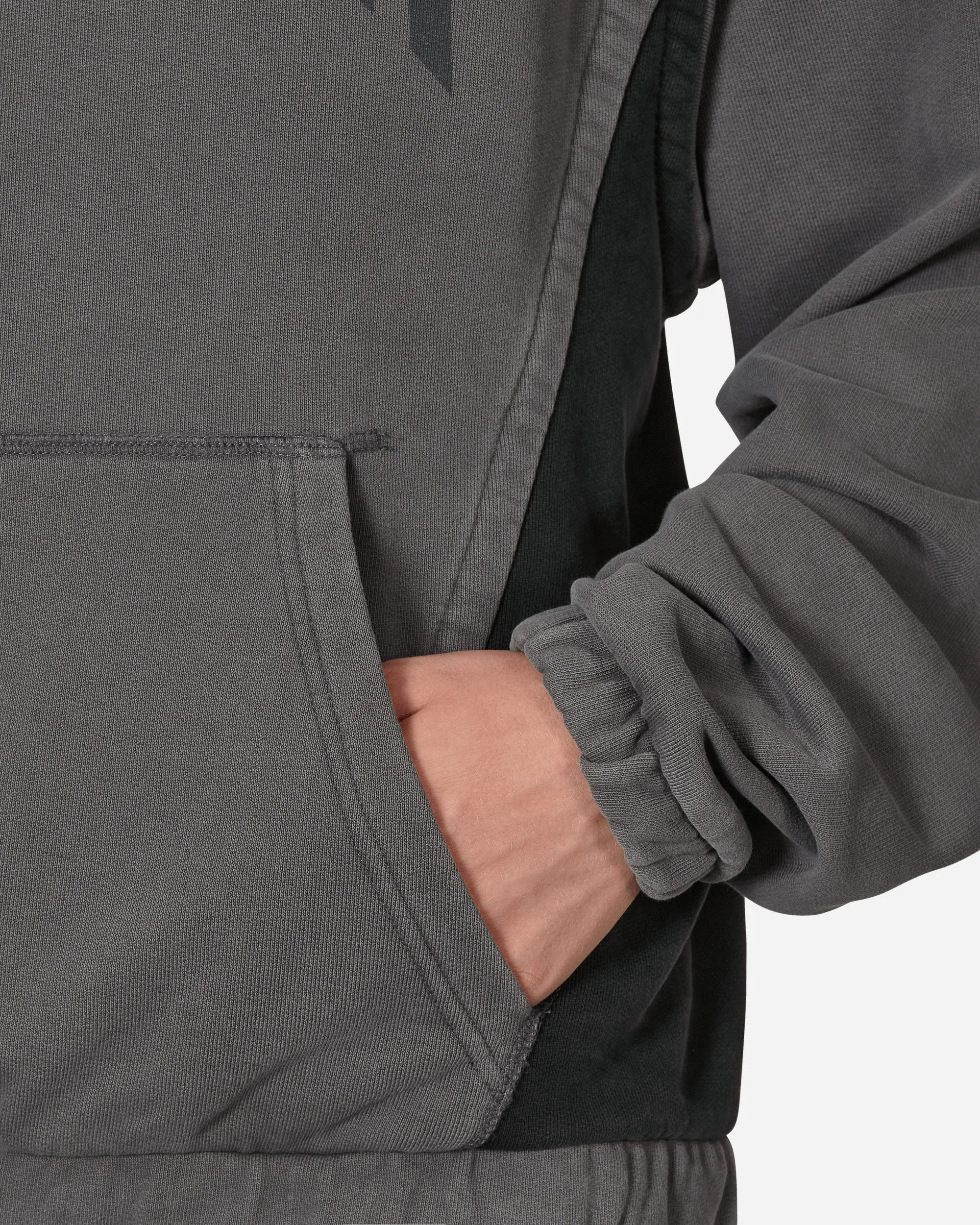 Panel Kapuzenpullover Grau / Schwarz