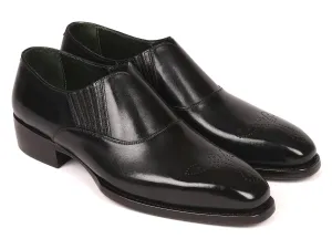 Paul Parkman Schuhe Paul Parkman Goodyear durchgenähte Elastische Loafer in Schwarz