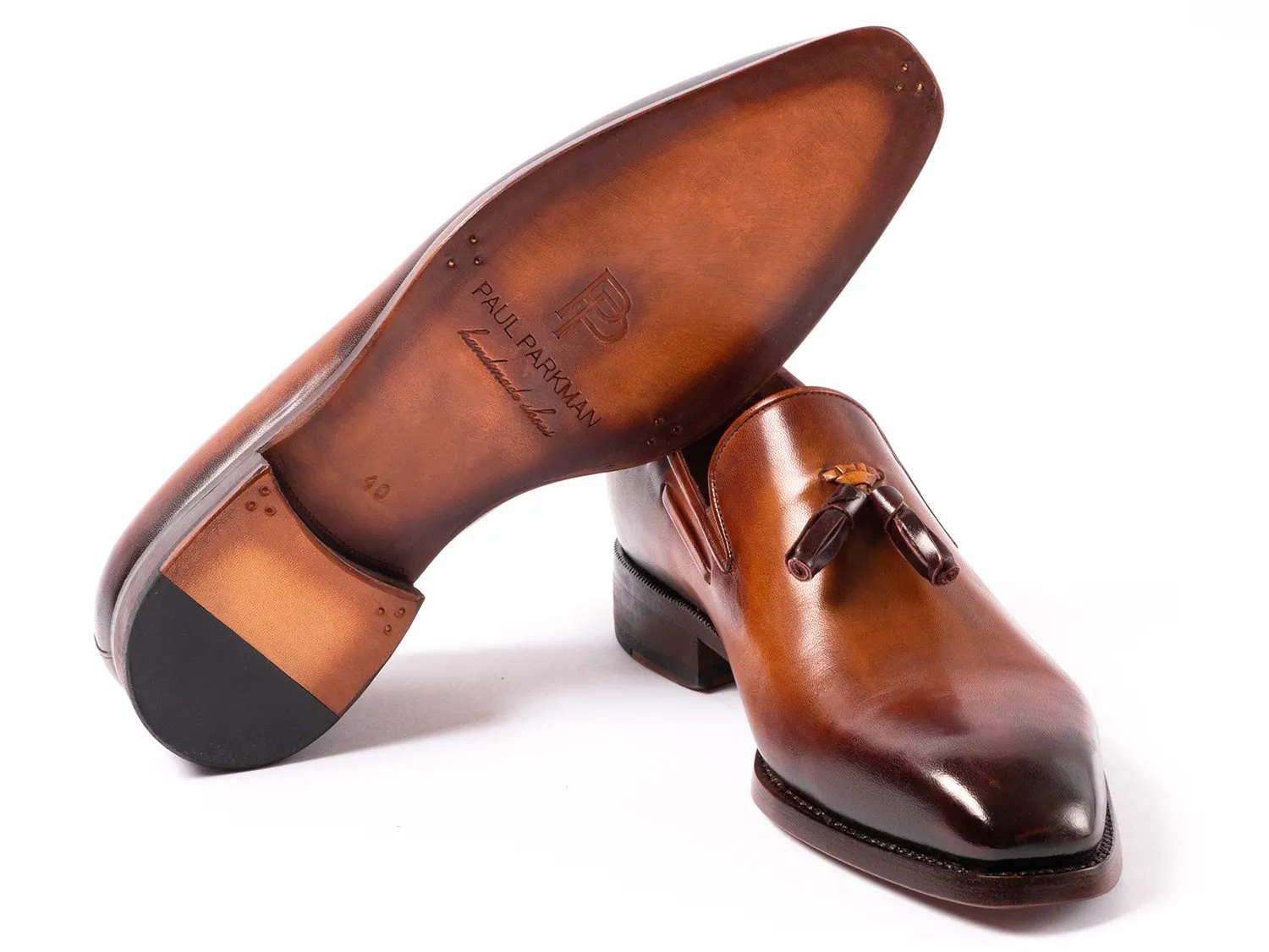 Paul Parkman Schuhe Paul Parkman Goodyear durchgenähte Quasten-Loafer in Braun