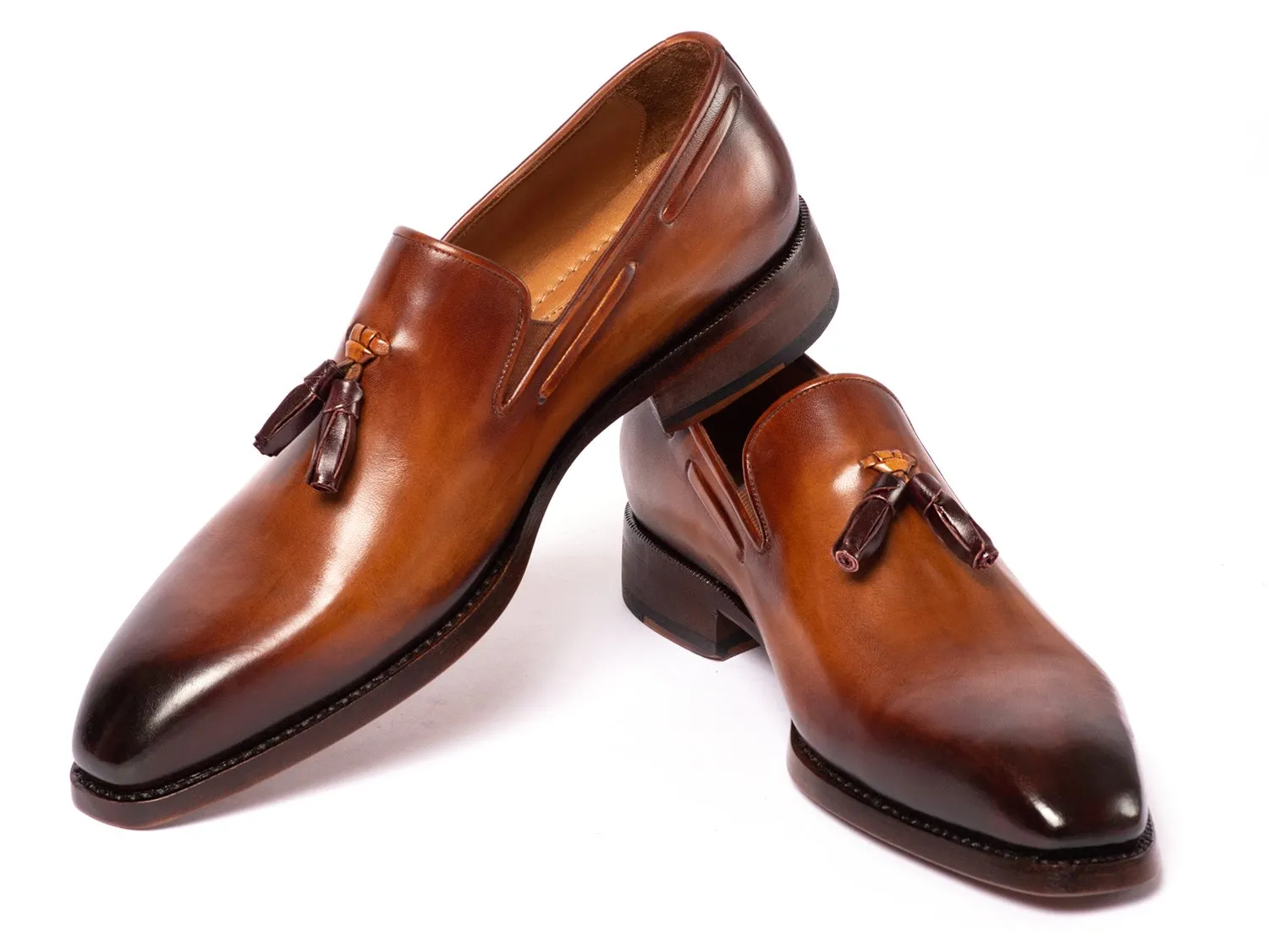 Paul Parkman Schuhe Paul Parkman Goodyear durchgenähte Quasten-Loafer in Braun