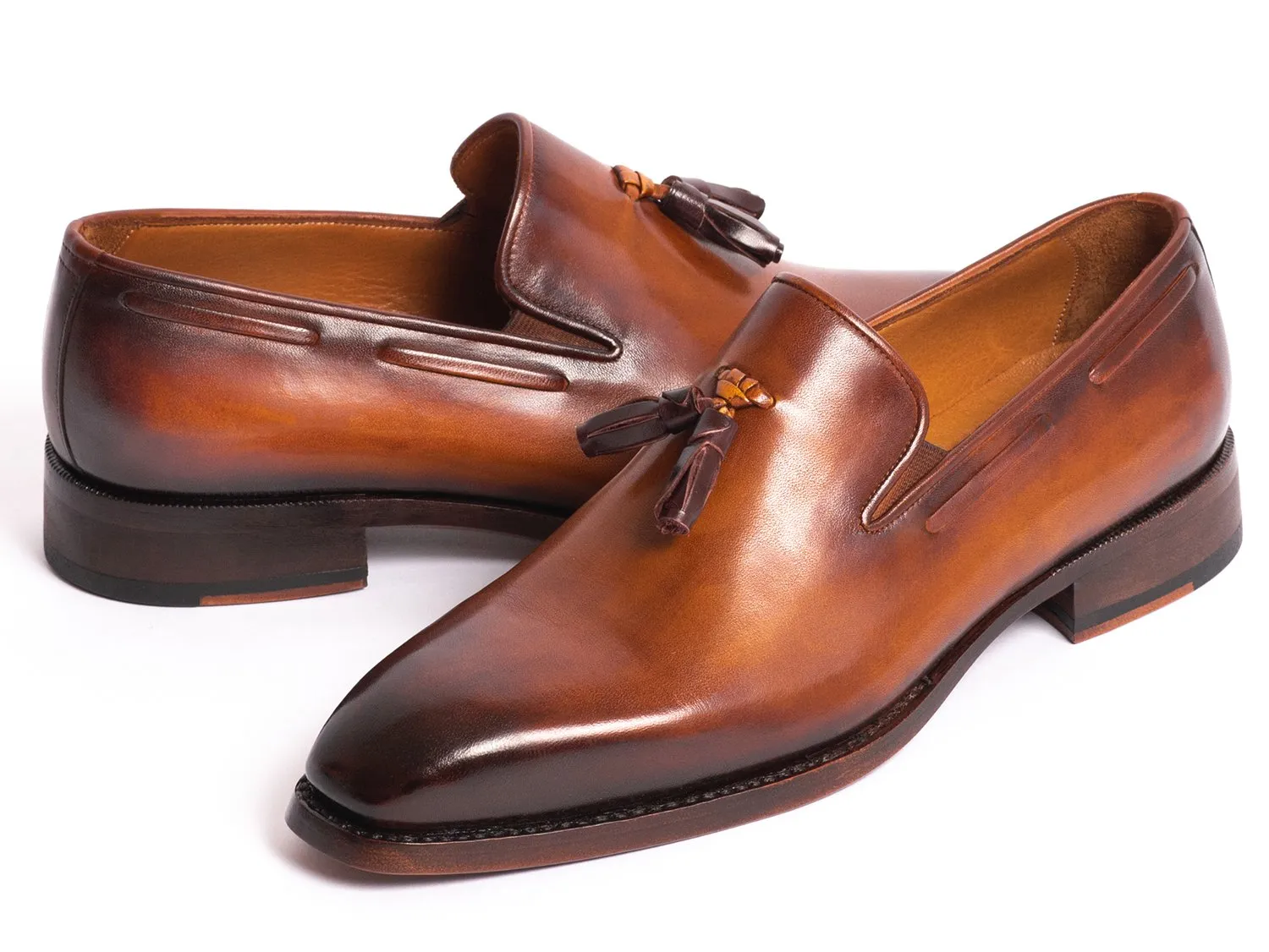 Paul Parkman Schuhe Paul Parkman Goodyear durchgenähte Quasten-Loafer in Braun