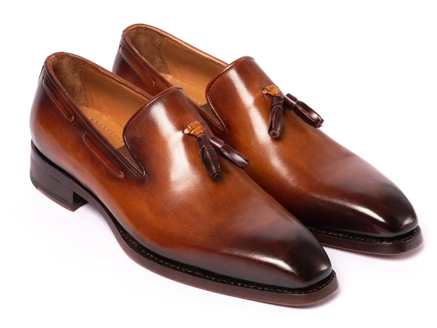 Paul Parkman Schuhe Paul Parkman Goodyear durchgenähte Quasten-Loafer in Braun