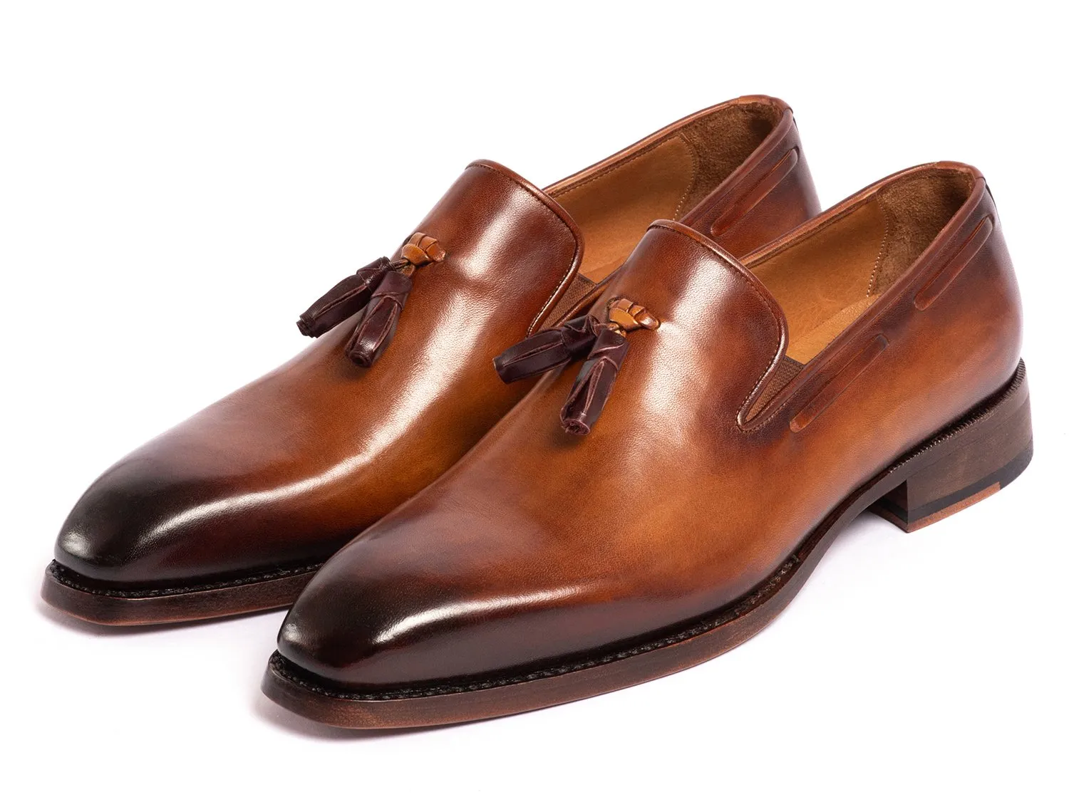 Paul Parkman Schuhe Paul Parkman Goodyear durchgenähte Quasten-Loafer in Braun