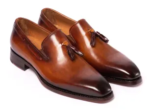 Paul Parkman Schuhe Paul Parkman Goodyear durchgenähte Quasten-Loafer in Braun