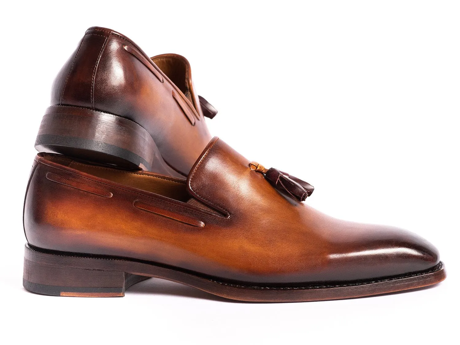Paul Parkman Schuhe Paul Parkman Goodyear durchgenähte Quasten-Loafer in Braun