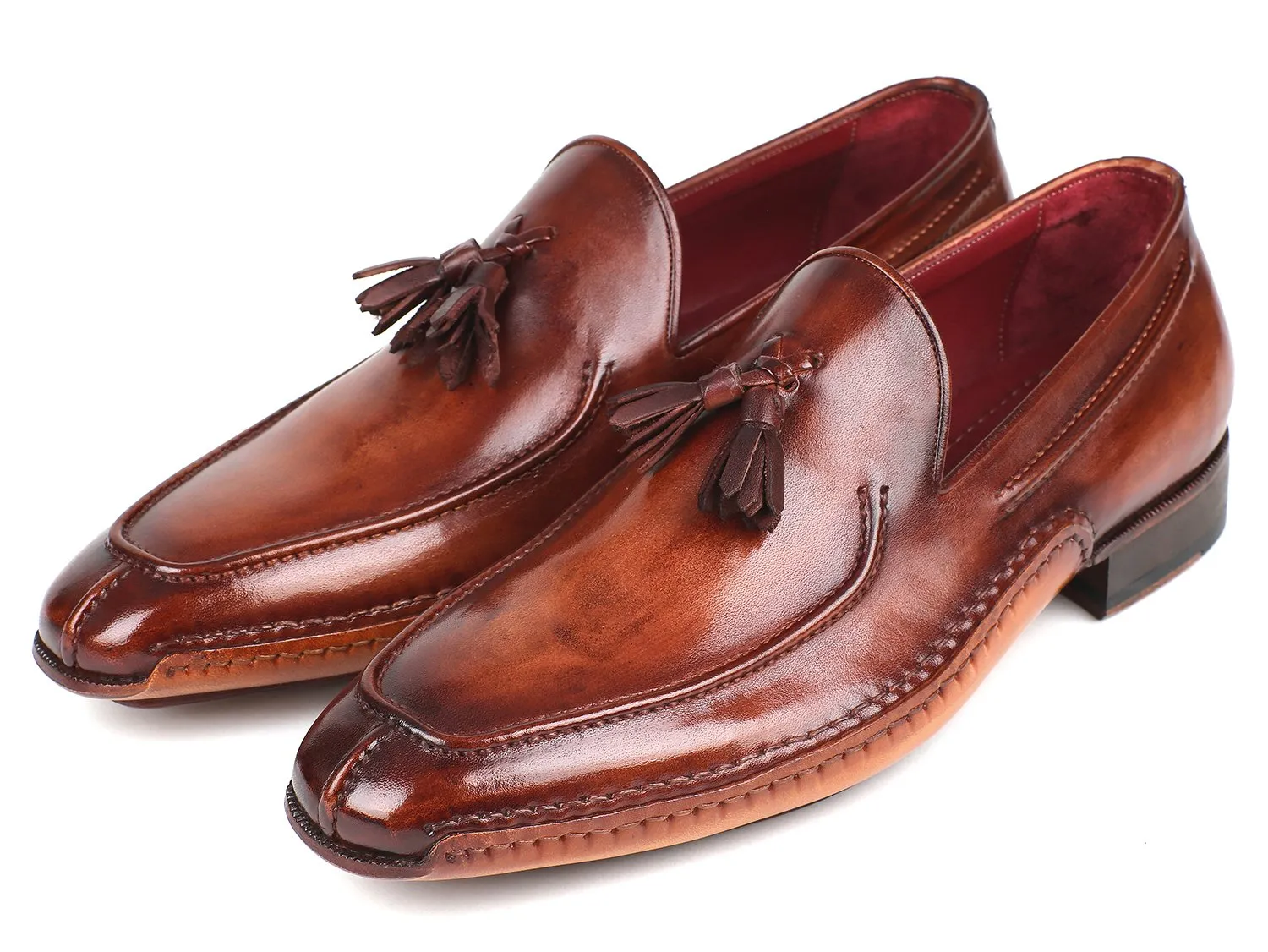 Paul Parkman Schuhe Paul Parkman Handgenähte Quasten-Loafer in Braun