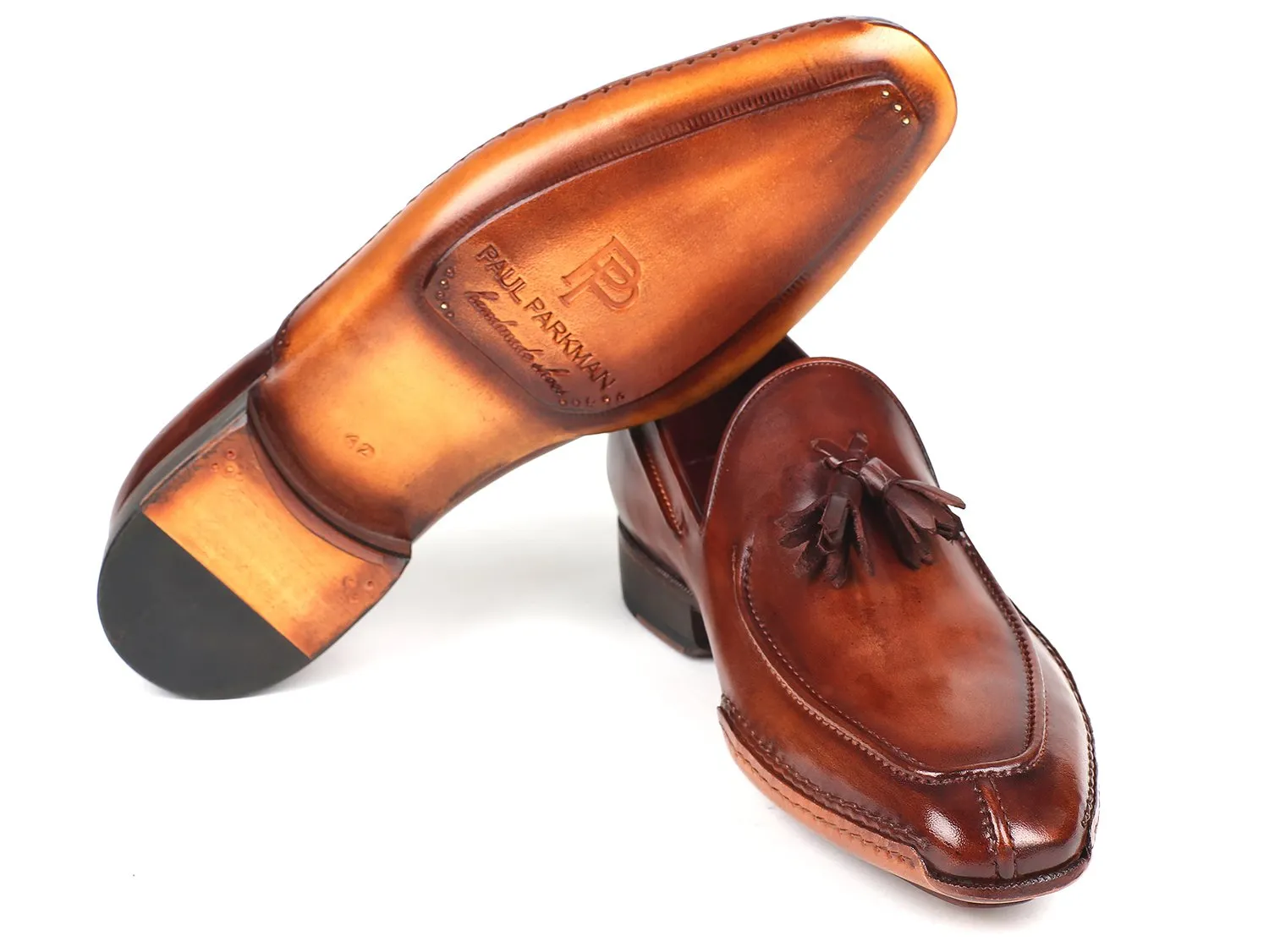 Paul Parkman Schuhe Paul Parkman Handgenähte Quasten-Loafer in Braun
