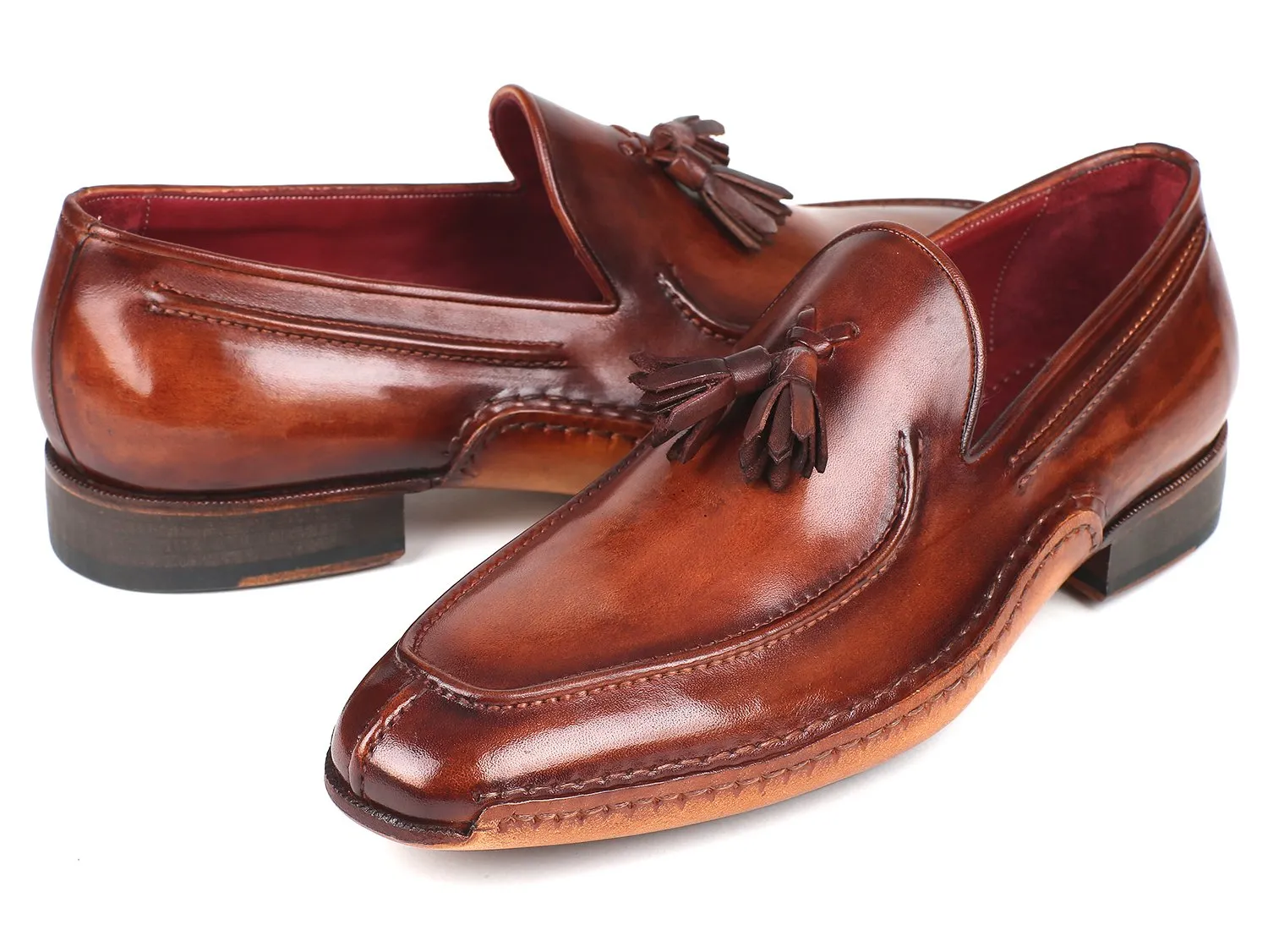 Paul Parkman Schuhe Paul Parkman Handgenähte Quasten-Loafer in Braun