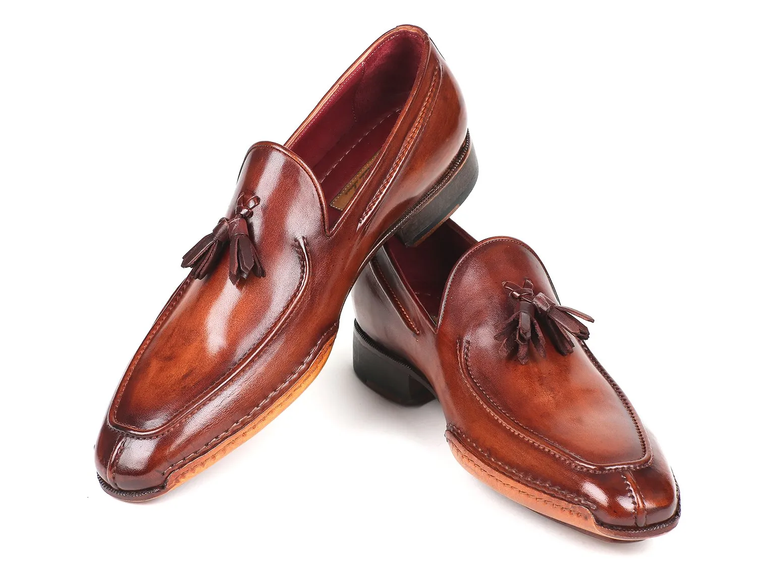 Paul Parkman Schuhe Paul Parkman Handgenähte Quasten-Loafer in Braun