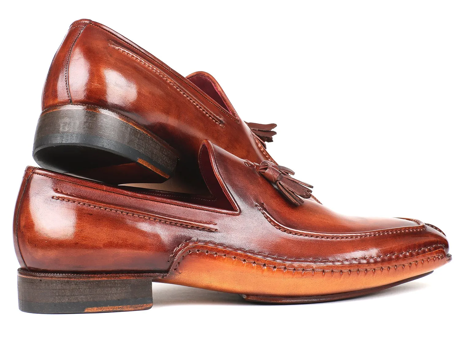 Paul Parkman Schuhe Paul Parkman Handgenähte Quasten-Loafer in Braun