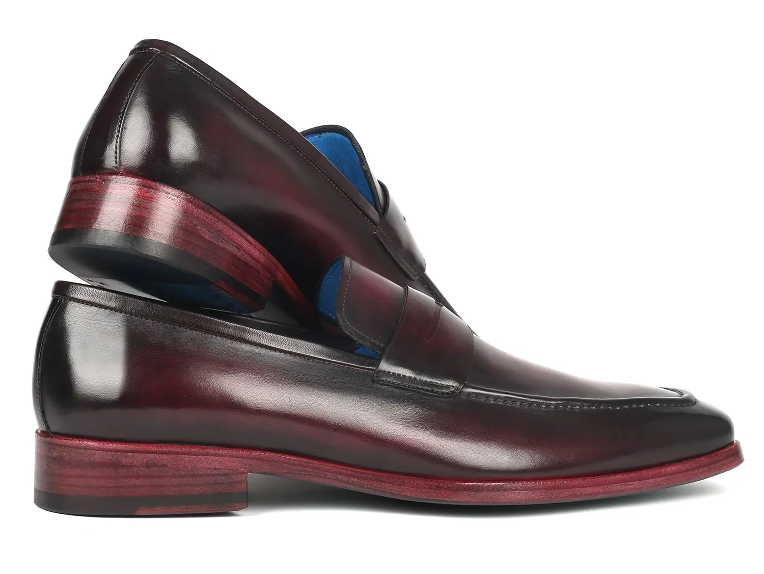 Paul Parkman Schuhe Paul Parkman Herren Hochglanz-Penny-Loafer in Lila