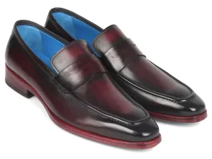 Paul Parkman Schuhe Paul Parkman Herren Hochglanz-Penny-Loafer in Lila