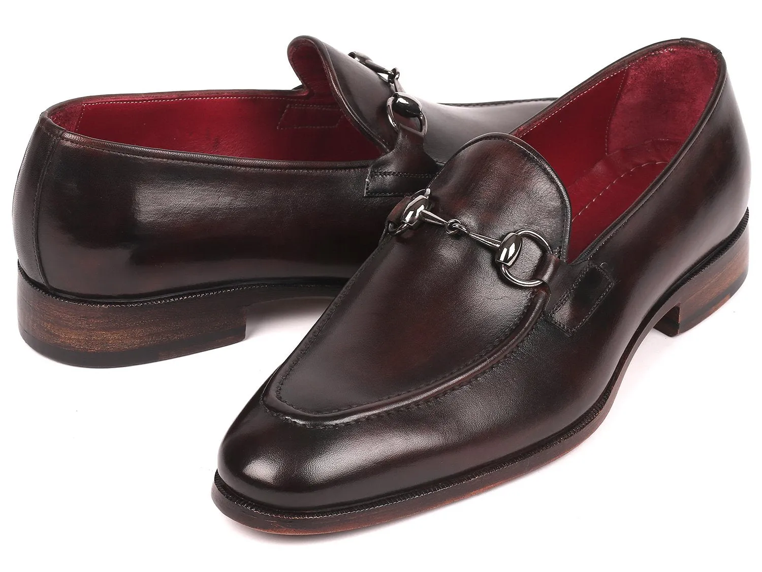 Paul Parkman Schuhe Paul Parkman Herren-Hufeisen-Loafer in Dunkelbraun