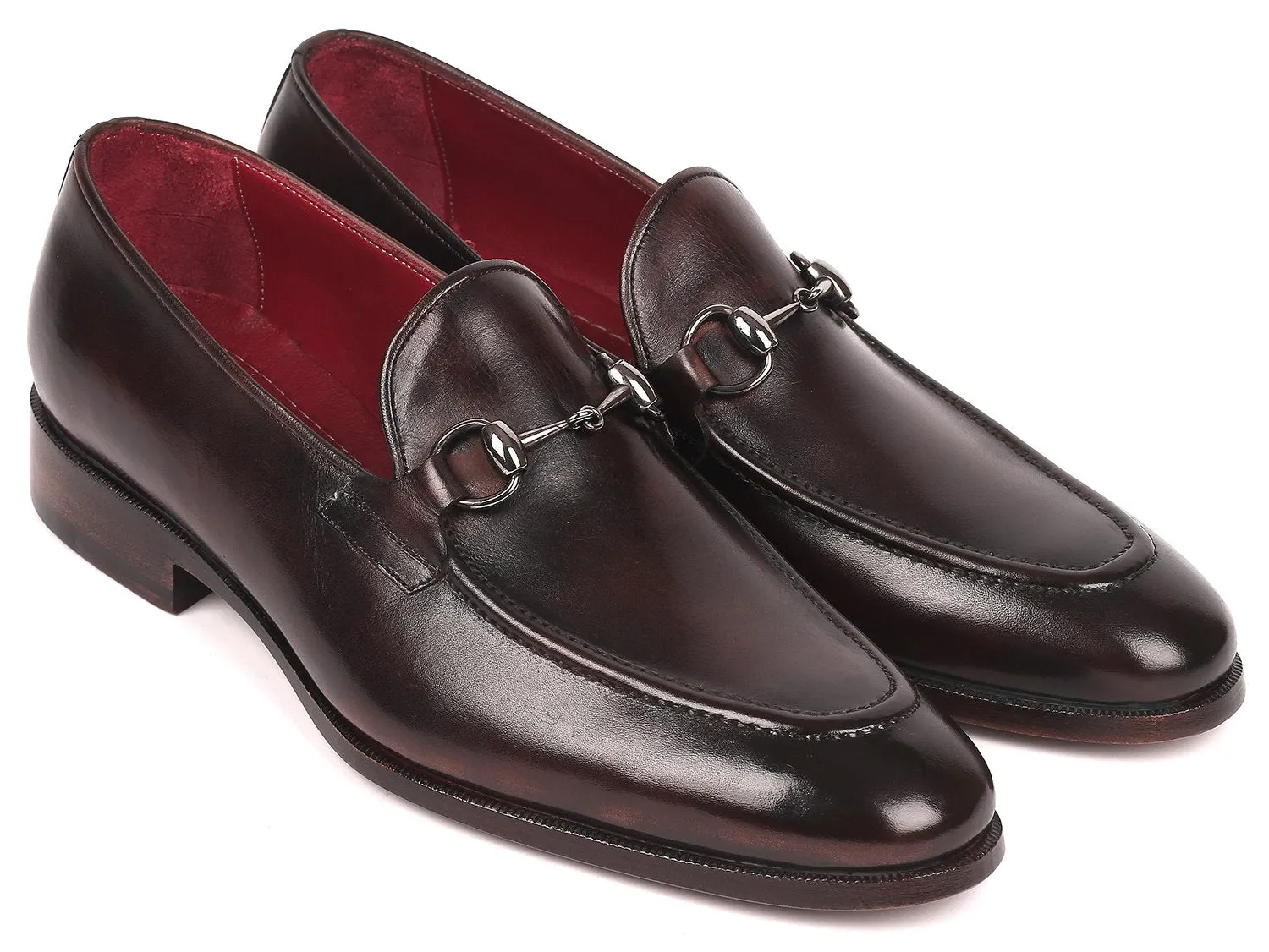 Paul Parkman Schuhe Paul Parkman Herren-Hufeisen-Loafer in Dunkelbraun
