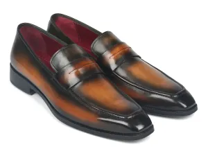 Paul Parkman Schuhe Paul Parkman Herren-Penny-Loafer in Olivbraun