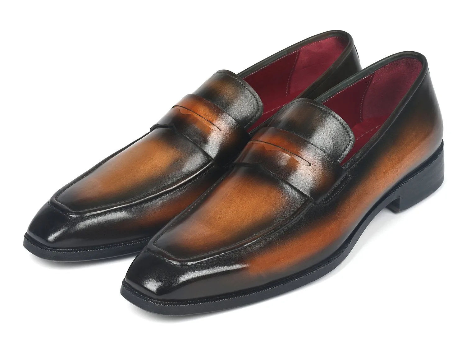 Paul Parkman Schuhe Paul Parkman Herren-Penny-Loafer in Olivbraun