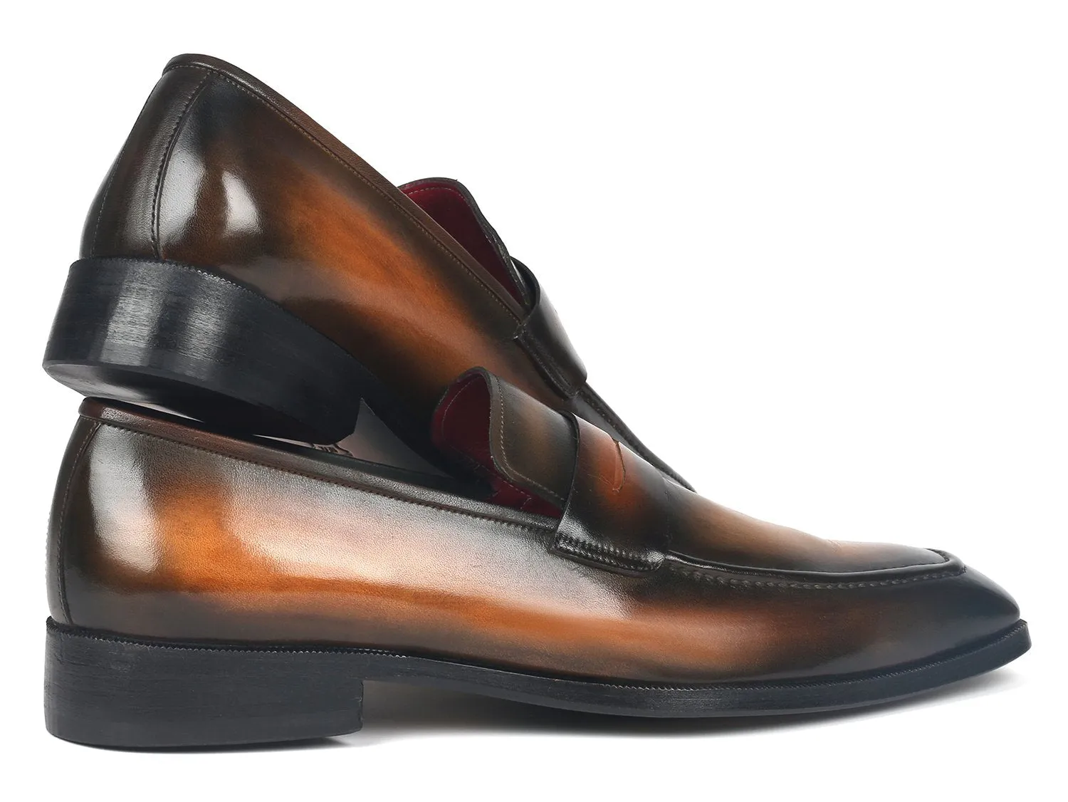 Paul Parkman Schuhe Paul Parkman Herren-Penny-Loafer in Olivbraun