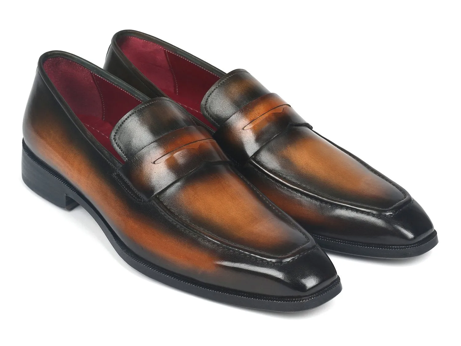 Paul Parkman Schuhe Paul Parkman Herren-Penny-Loafer in Olivbraun