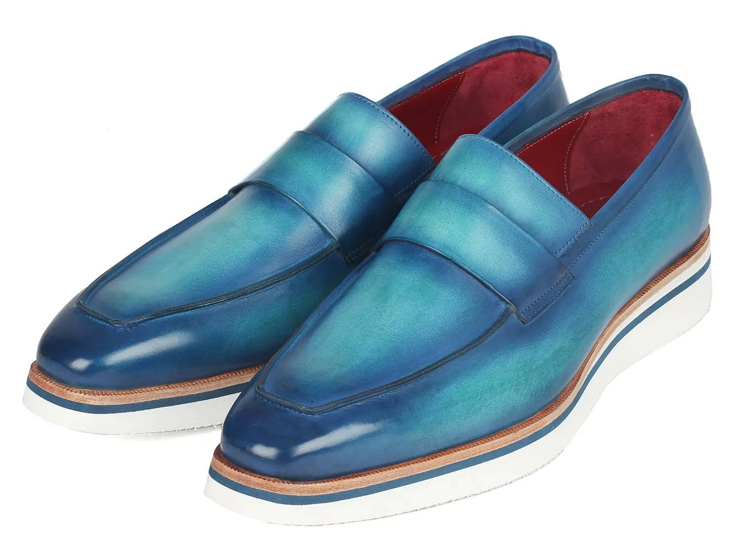 Paul Parkman Schuhe Paul Parkman Herren Smarte Freizeit-Loafers in Blau