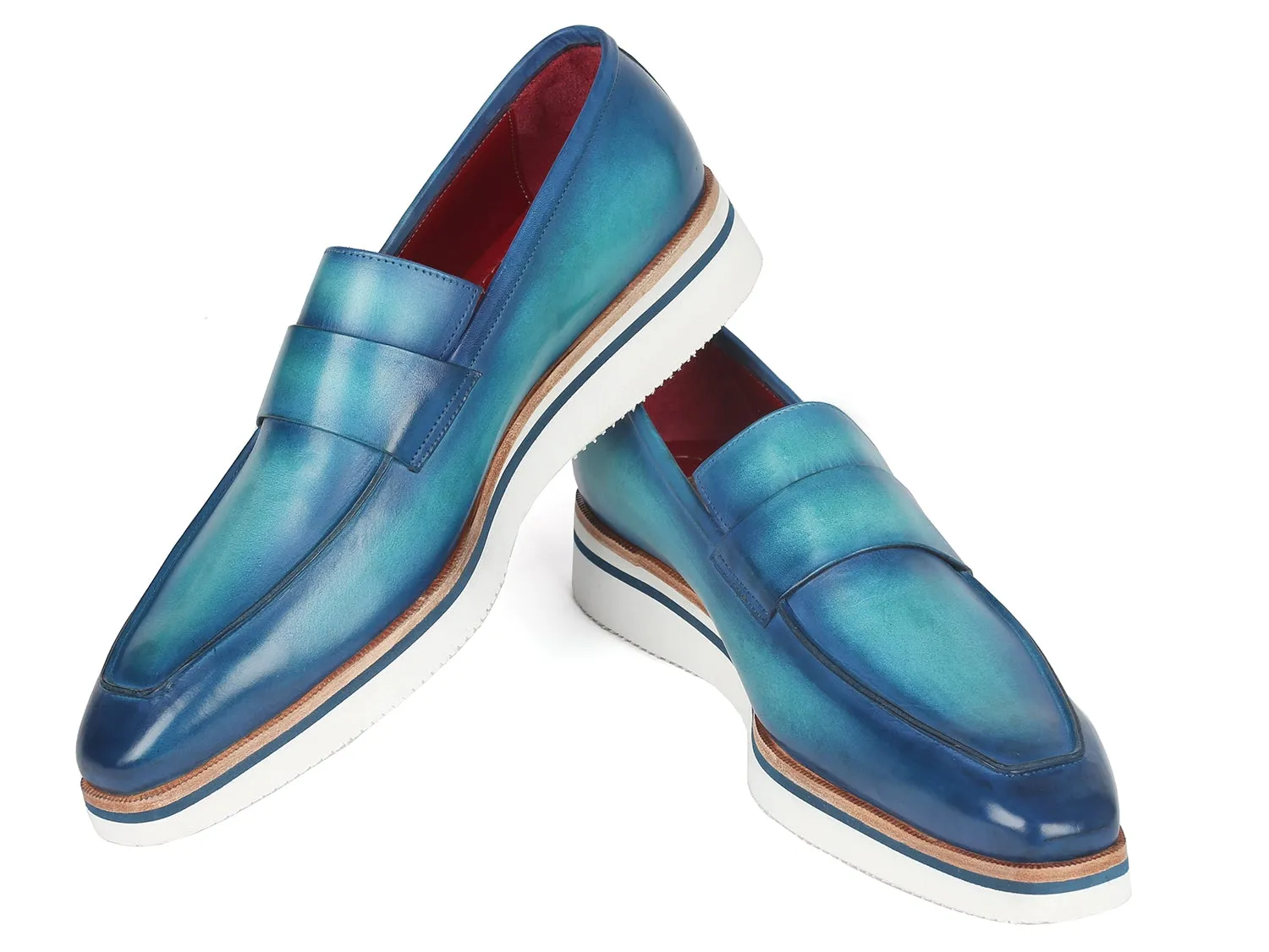 Paul Parkman Schuhe Paul Parkman Herren Smarte Freizeit-Loafers in Blau