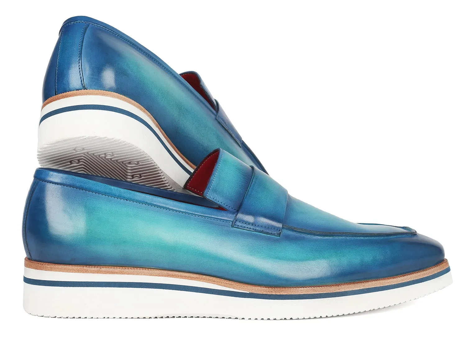Paul Parkman Schuhe Paul Parkman Herren Smarte Freizeit-Loafers in Blau