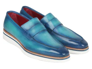 Paul Parkman Schuhe Paul Parkman Herren Smarte Freizeit-Loafers in Blau