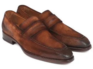 Paul Parkman Schuhe Paul Parkman Herren Wildleder Goodyear durchgenähte Loafers in Braun Antik