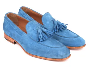 Paul Parkman Schuhe Paul Parkman Herren Wildleder Quasten-Loafer in Blau