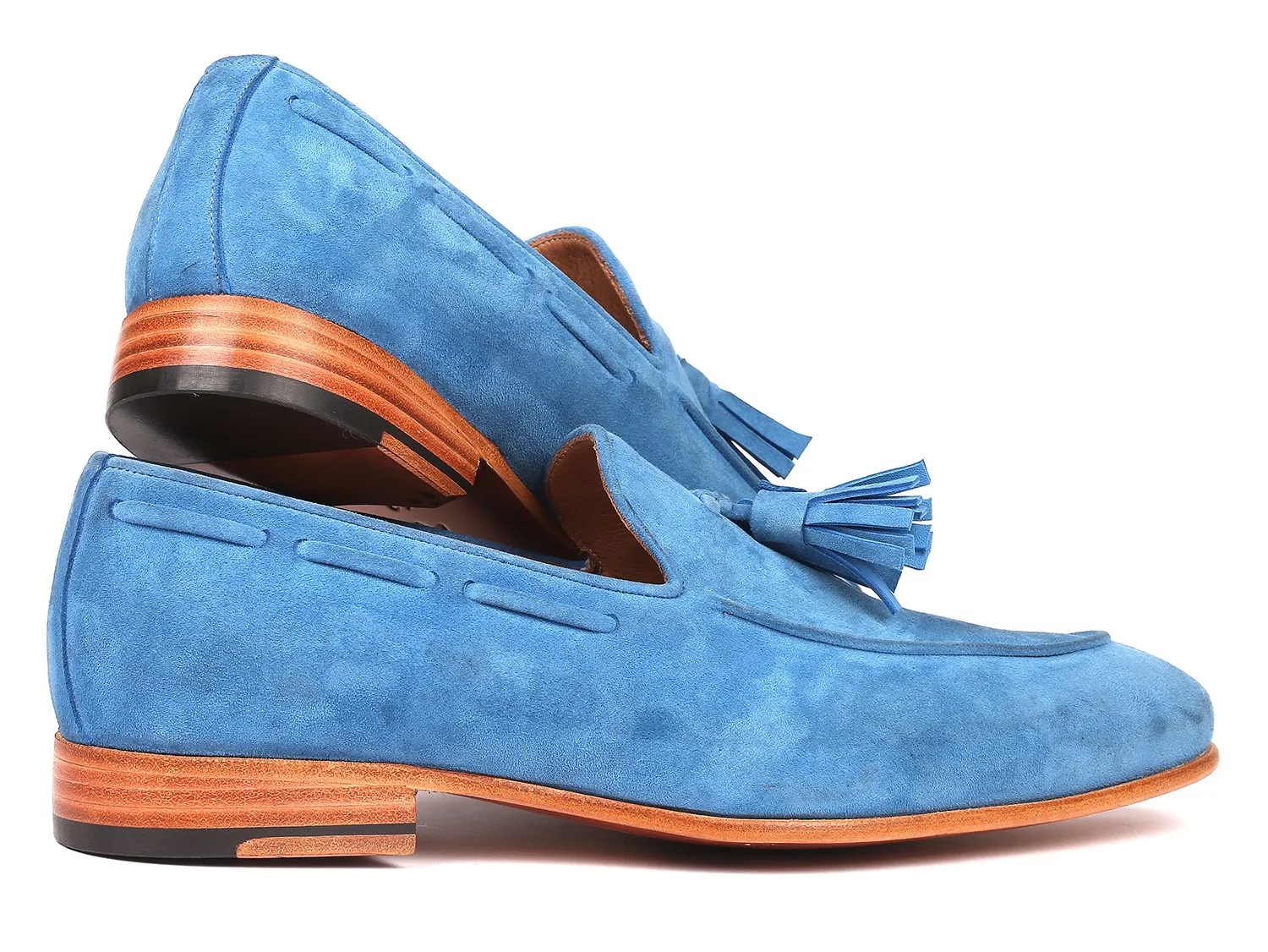 Paul Parkman Schuhe Paul Parkman Herren Wildleder Quasten-Loafer in Blau