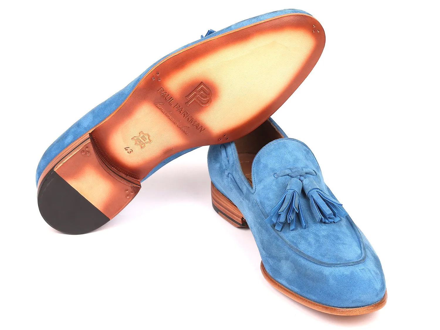 Paul Parkman Schuhe Paul Parkman Herren Wildleder Quasten-Loafer in Blau