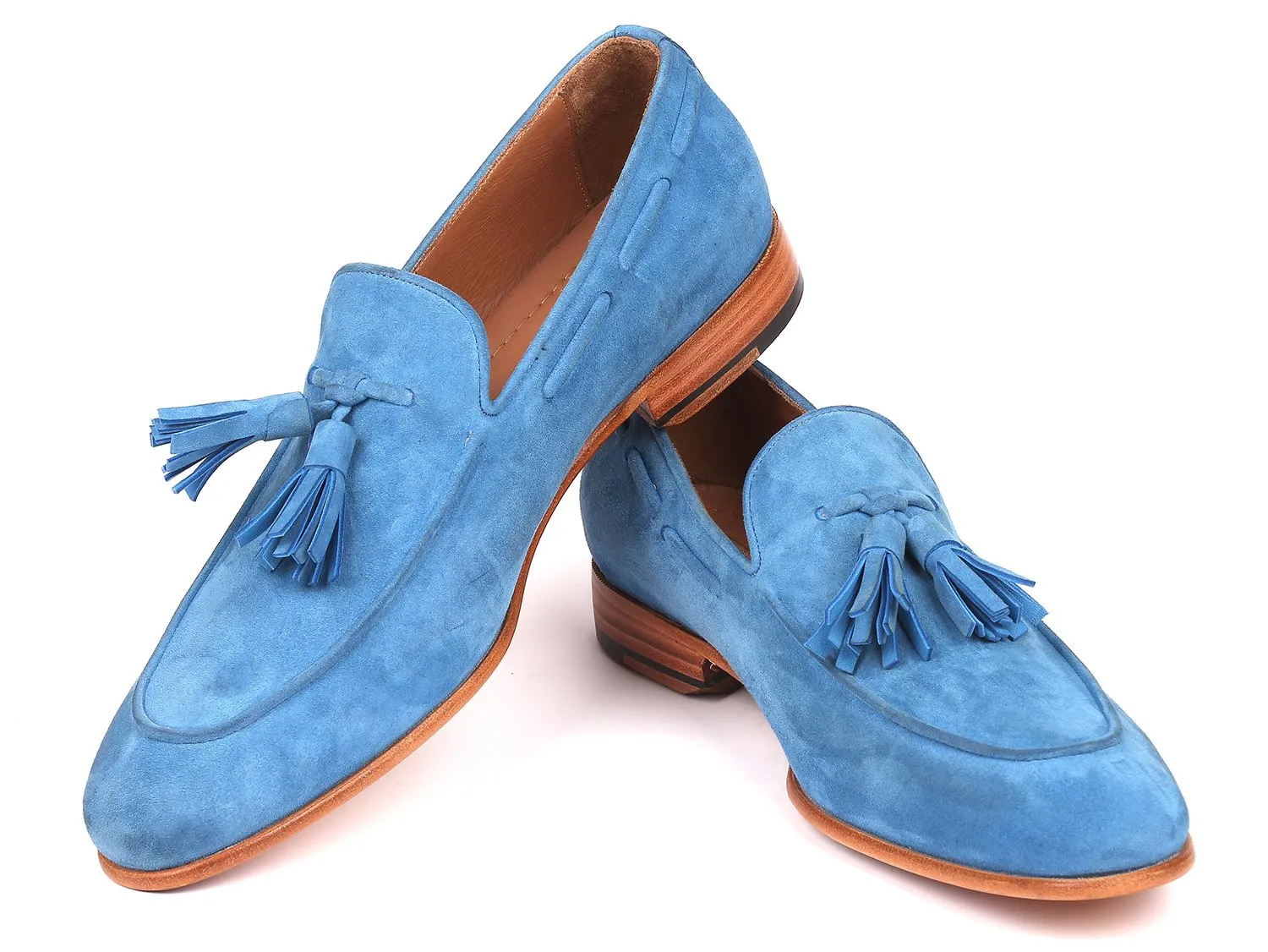 Paul Parkman Schuhe Paul Parkman Herren Wildleder Quasten-Loafer in Blau