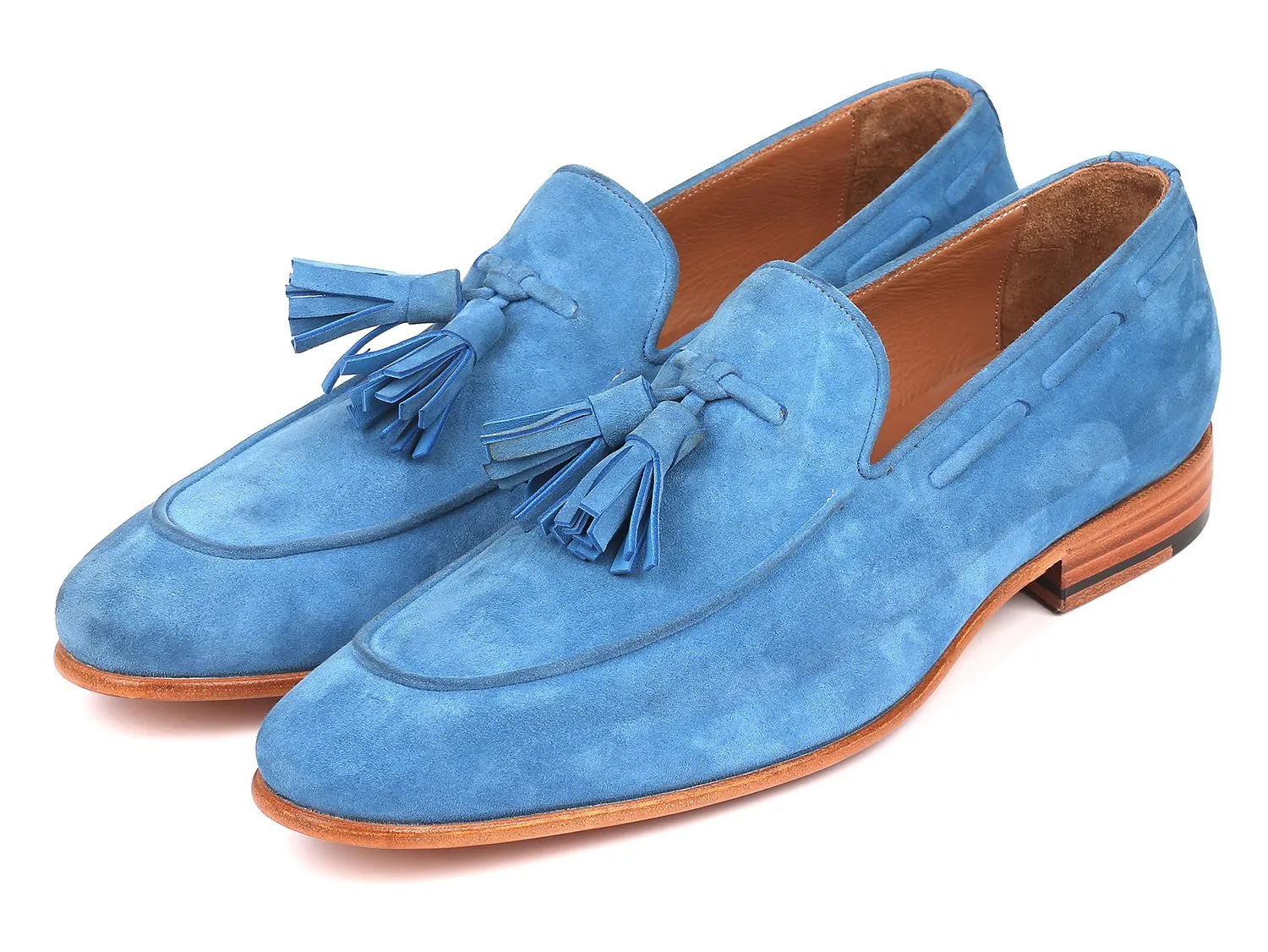 Paul Parkman Schuhe Paul Parkman Herren Wildleder Quasten-Loafer in Blau