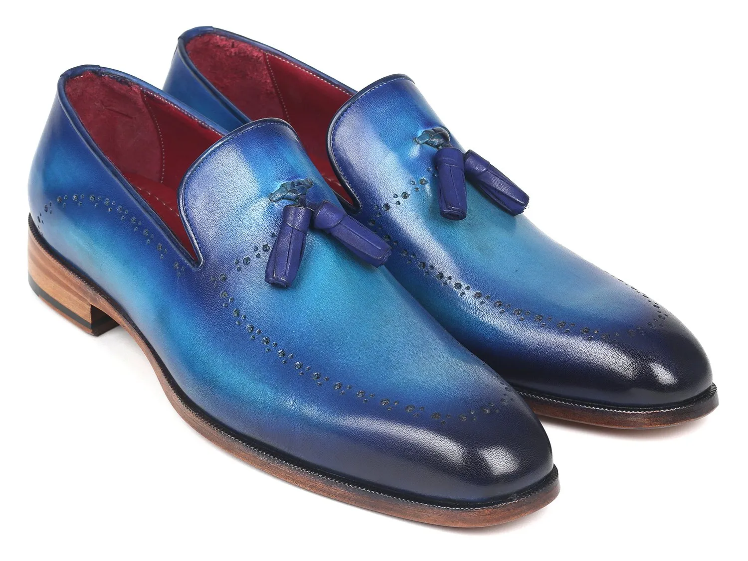 Paul Parkman Schuhe Paul Parkman Herren Quasten-Loafer in Blau