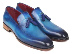 Paul Parkman Schuhe Paul Parkman Herren Quasten-Loafer in Blau