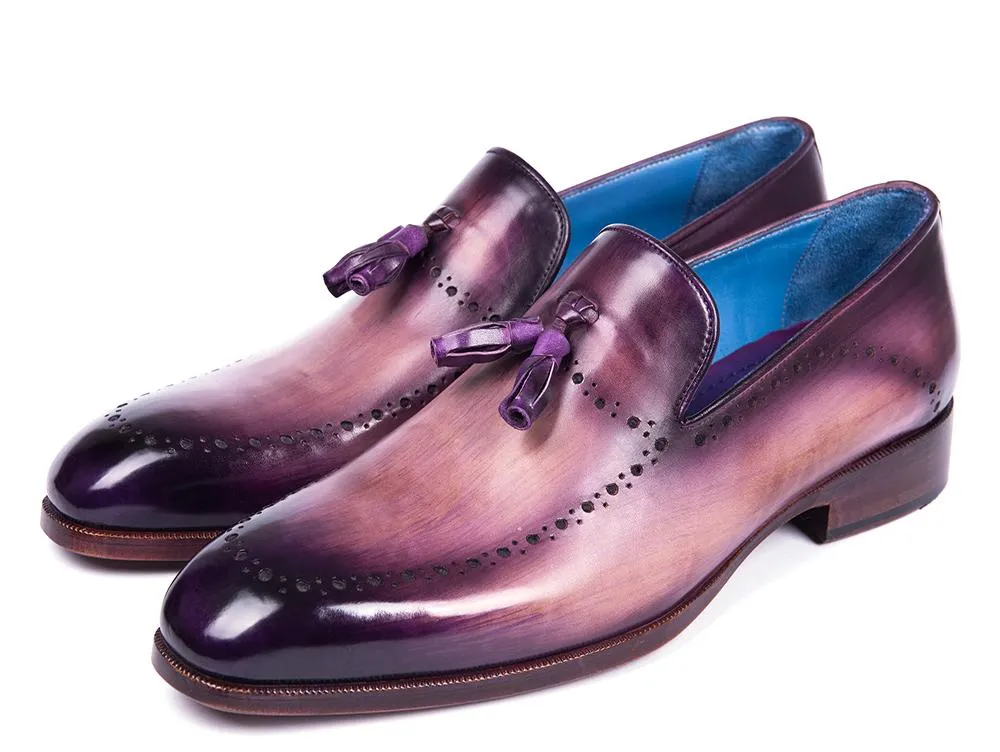Paul Parkman Schuhe Paul Parkman Herren Quasten-Loafer in Lila