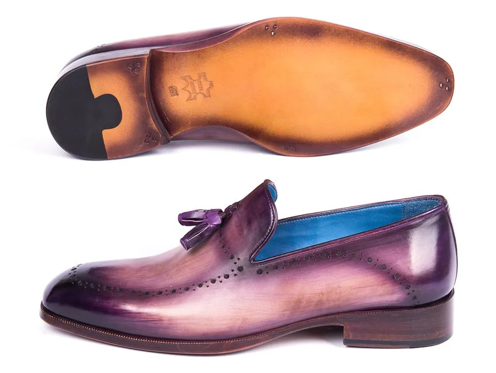 Paul Parkman Schuhe Paul Parkman Herren Quasten-Loafer in Lila