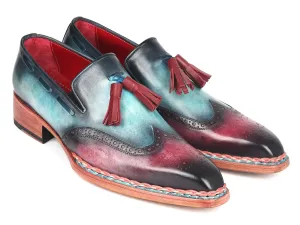 Paul Parkman Schuhe Paul Parkman Norwegische Riemchen-Loafer in Blau & Lila