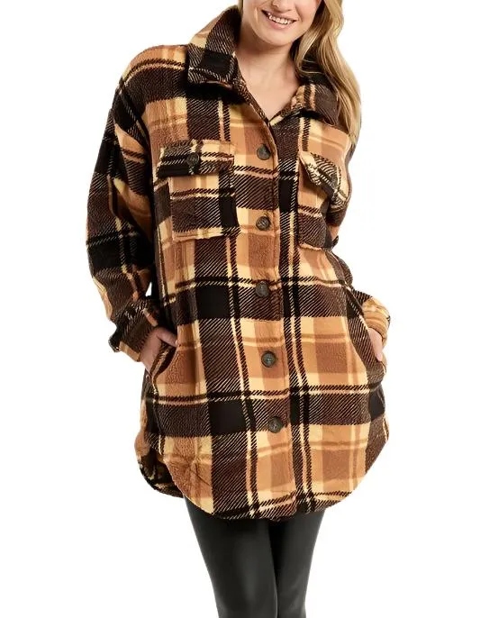 Karierte Fleecejacke