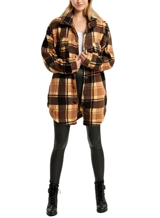Karierte Fleecejacke