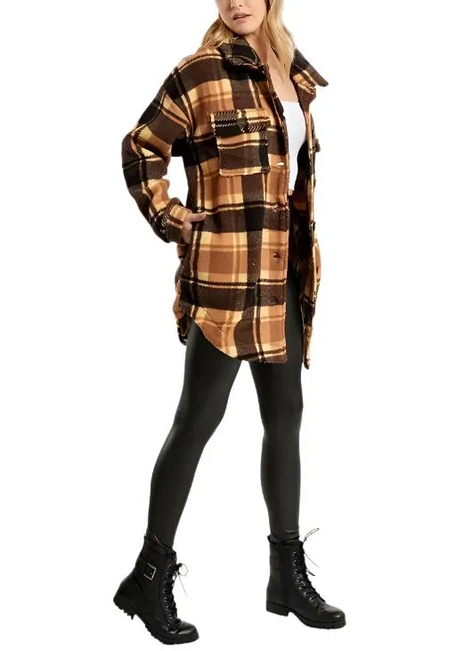 Karierte Fleecejacke